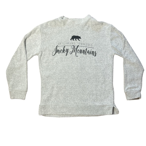 Women's Gatlinburg Tennessee Smokey Mountains Gray Sweatshirt Size L - Picture 3 of 6